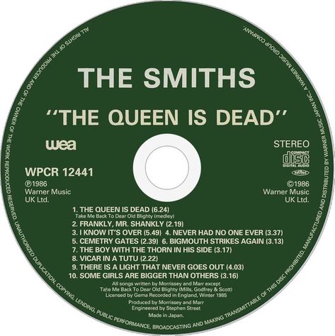 Bigmouth Strikes Again, Png Polyvore, The Queen Is Dead, Queen Poster, Celebrity Skin, Uk Music, The Smiths, Compact Disc, Poster Stickers