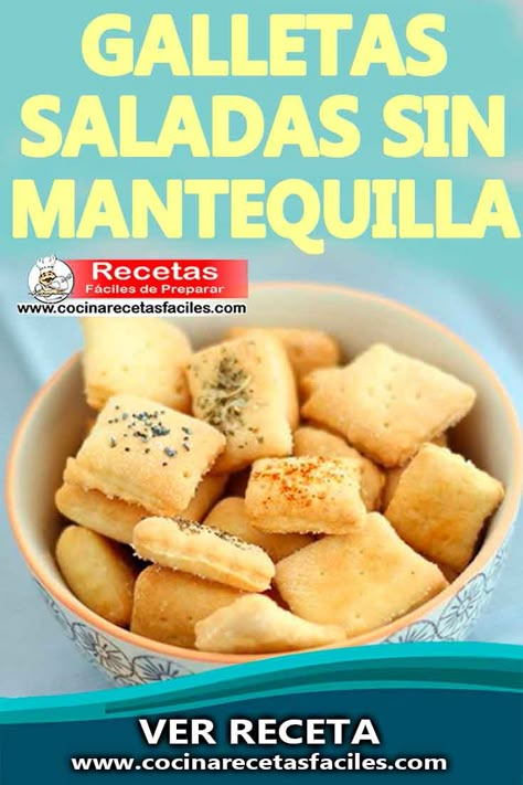 Estas deliciosas galletas saladas sin mantequilla ✅ son muy fáciles de preparar y quedan tan crujientes que todos te pedirán otra ración. [VER RECETA] #cocinarecetasfaciles #recetascaseras #recetasfaciles #recetasdegalletassaladas Cookie Salad, Pasta Pizza, Salty Snacks, Happy Foods, Christmas Appetizers, Yummy Food Dessert, Sin Gluten, Scones, Yummy Dinners