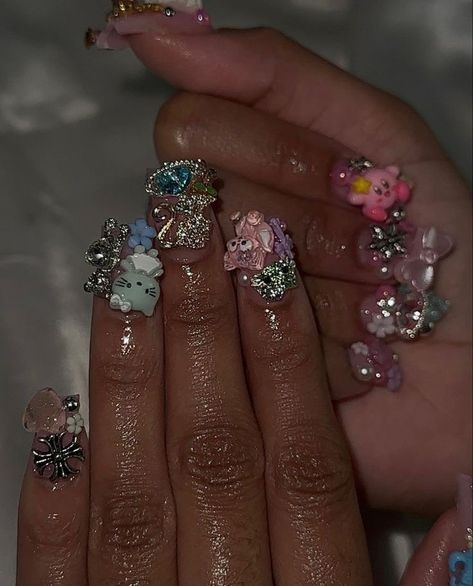 Junk Nails, Small Nails, Acrylic Toe Nails, Pink Ombre Nails, Drip Nails, Colored Acrylic Nails, Nails Salon, Short Square Acrylic Nails, Exotic Nails