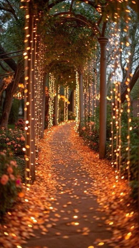 Forest Theme Wedding, Enchanted Forest Wedding, Dream Wedding Decorations, Backyard Lighting, Future Wedding Plans, Forest Theme, Garden Designs, Forest Wedding, Pretty Stuff