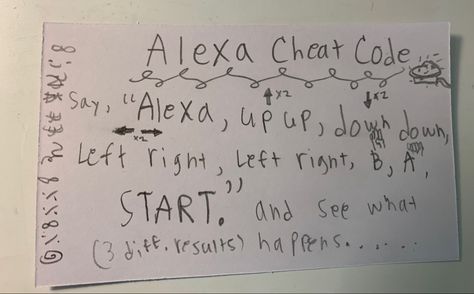 Say This To Alexa Up Up Down Down, Alexa Up Down Left Right, Cheat Code, Easy Hacks, A Start, Simple Tricks, Left And Right, It Works, Coding