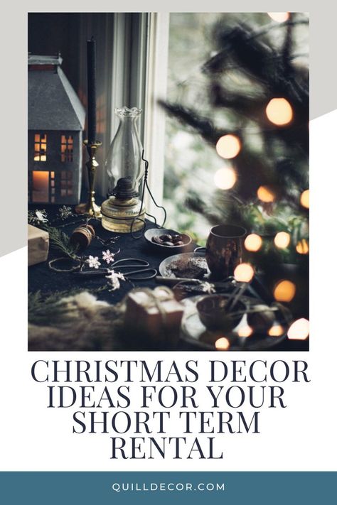 Christmas Decor ideas for your short term rental Airbnb Holiday Decor, Airbnb Christmas Decor, Airbnb Interior, Rental Decorating Tips, Airbnb Design, Xmas Deco, Simple Christmas Decor, Hosting Guests, Rental Decorating