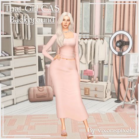 That Girl CAS Background | Pink Version | Patreon Sims 4 Cas Background, Cas Background, Sims 4 Content, Sims 4 Cc Furniture Living Rooms, Sims Outfits, Sims 4 Traits, Sims 4 Cas Mods, The Sims 4 Pc, Tumblr Page