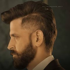 only_Hrithik (@hrithikroshan_only) • Instagram photos and videos Indian Hairstyles Men, Man Bun Haircut, New Men Hairstyles, A Line Hair, Long Messy Hair, Top Haircuts For Men, Short Textured Hair, Long Beard Styles, Hair Cut Guide