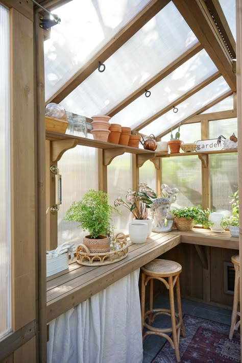 Greenhouse Addition, Cedar Greenhouse, Diy Greenhouse Plans, Outdoor Greenhouse, Build A Greenhouse, Greenhouse Interiors, Greenhouse Shed, Indoor Greenhouse, Small Greenhouse