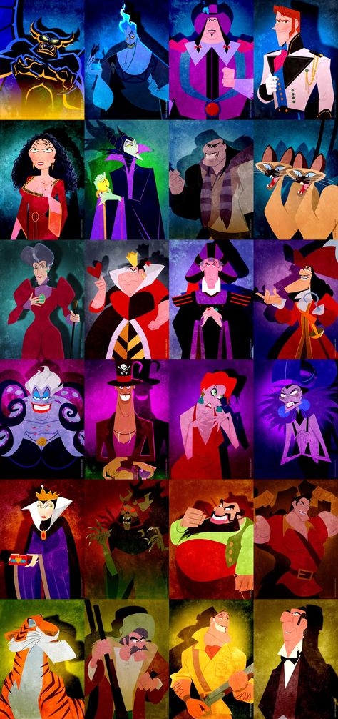 Disney Villains mix Animated Villains, Underrated Disney Villains, Disney Collage, Twisted Wonderland, Disney Villains, Disney Animation, Animated Movies, Kiss, Collage