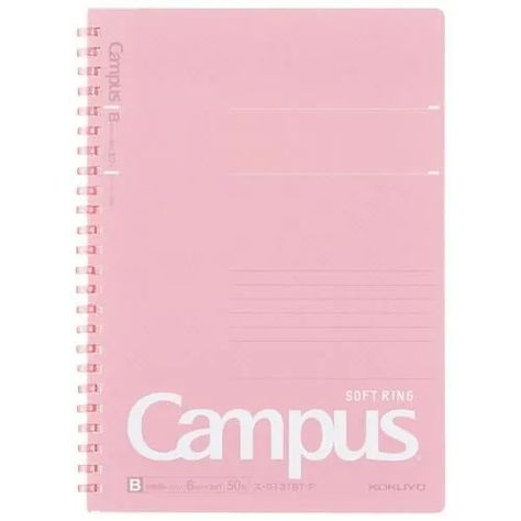 Koyoko Campus Notebook, Pink Campus Notebook, Cute Pink Notebooks, Kokuyo Campus Notebooks Aesthetic, Campus Notebook Aesthetic, Campus Kokuyo, Kokuyo Campus Notebooks, Muji Notebook, Campus Notebook