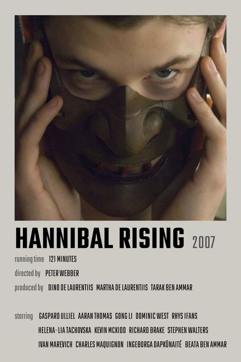 Hannibal Rising, Kevin Mckidd, Dominic West, Gong Li, Gaspard Ulliel, Great Movies To Watch, Hannibal Lecter, Good Movies To Watch, Great Movies