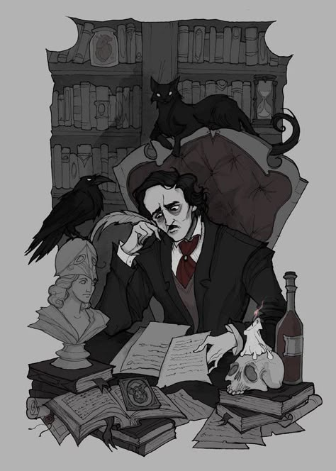 Edgar Allan Poe...or? Edgar Allan Poe Art, Abigail Larson, Poe Quotes, The Legend Of Sleepy Hollow, Allen Poe, Edgar Allen Poe, Goth Art, Arte Sketchbook, Gothic Horror