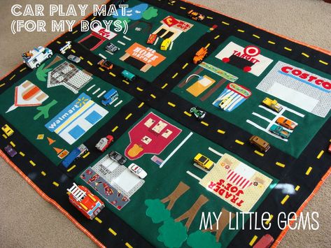 Play Mat Diy, Car Play Mats, Felt Play Mat, Felt Food, Baby Play Mat, Diy Car, Sewing Toys, Baby Play, Play Mat