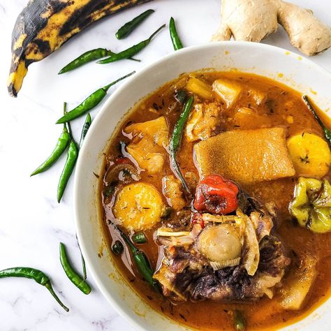 Sierra Leonean Pepper Soup Beef Tripe, African Cooking, Goat Meat, Pepper Soup, Using A Pressure Cooker, Turkey Meat, Habanero Peppers, Hot Peppers, Stuffed Pepper Soup