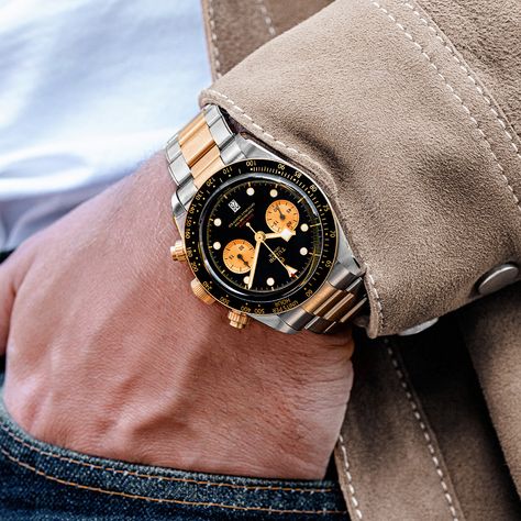 Tudor Watches, Tudor Watch, Matt Brown, Swiss Made Watches, Modern Bracelets, Famous Black, Tudor Black Bay, First Generation, The Tudor