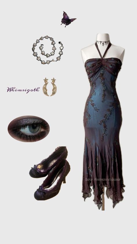 #whimsigoth #darkcoquette #falloutfit #outfit Stunning Prom Dresses, 2000s Fashion Outfits, Whimsical Fashion, Fall Fits, Goth Outfits, Really Cute Outfits, 2000s Fashion, Aesthetic Outfits, Party Outfit