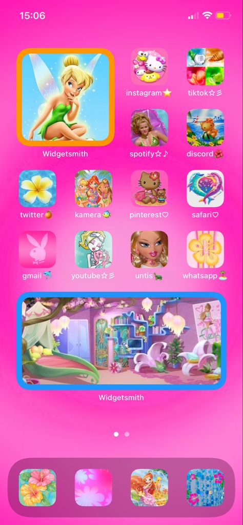 Bratz App Icons, 2000 App Icons, Homescreen Layout Iphone Hello Kitty, Winx Homescreen, Phone Y2k Icon, Bratz Phone Theme, 2000s Phone Wallpaper, Bratz Homescreen, 2000s Phone Theme