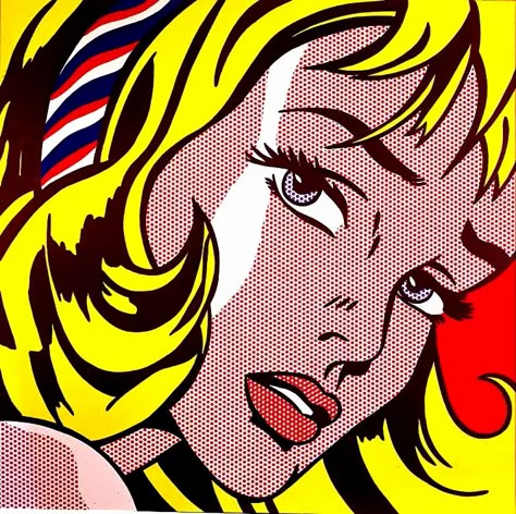 Pop Art Lichtenstein, Roy Lichtenstein Art, Roy Lichtenstein Pop Art, Ben Day Dots, Lichtenstein Pop Art, Pop Art Images, Istoria Artei, Pop Art Drawing, Pop Art Women