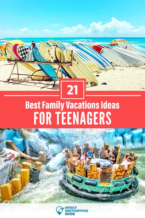 Want ideas for a family vacation with Teenagers? We’re FamilyDestinationsGuide, and we’re here to help: Discover the best vacations for families with teens - so you get memories that last a lifetime! #teens #teensvacation #vacationwithteens #familyvacation Teen Vacation, Summer Vacation Ideas, Best Family Vacation Spots, Family Vacation Ideas, Great Vacation Spots, Vacations In The Us, Family Vacation Spots, Best Vacation Spots, Best Family Vacations