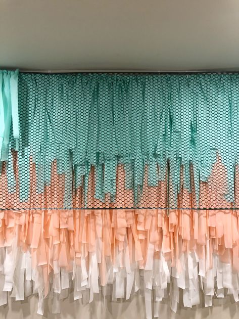 Boho Fringe Backdrop, Plastic Tablecloth Fringe Backdrop Diy, Fringe Photo Backdrop Diy, Streamer Wall Backdrop Diy, Fringe Party Backdrop, Backdrop With Tablecloth, Fringe Wall Backdrop Diy, Diy Backdrops For Parties, How To Make A Fringe Backdrop