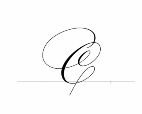 C Cursive Letter, Cursive C Tattoo, C Cursive, Cursive C, Letter C Tattoo, Cute Simple Tattoos, Monogram Tattoo, Handwriting Examples, Pretty Writing