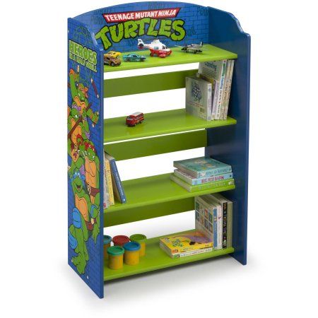 Nickelodeon Teenage Mutant Ninja Turtles Bedroom Set with BONUS Art Desk - Walmart.com Tmnt Bedroom, Tmnt Room, Ninja Turtle Room, Ninja Turtle Bedroom, Turtle Bedroom, Turtle Room, 4 Shelf Bookcase, Wood Bookshelves, Delta Children