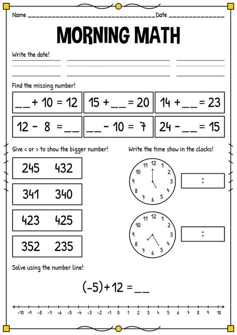 math worksheets 2nd Grade Worksheets Free Printables Activities, 2nd Grade Math Worksheets Free Printable, 2nd Grade Worksheets Free Printables, 2nd Grade Morning Work, 3rd Grade Worksheets, Third Grade Worksheets, Summer Routine, Math Morning Work, 4th Grade Math Worksheets