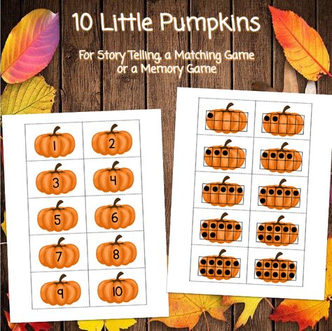 Fall Math Games - 10 Little Pumpkins Pumpkin Memory Game, Homework Incentives, Memory Match Game, Fall Math, Circle Math, Frame Ideas, Literature Circles, Service Learning, Cooperative Learning