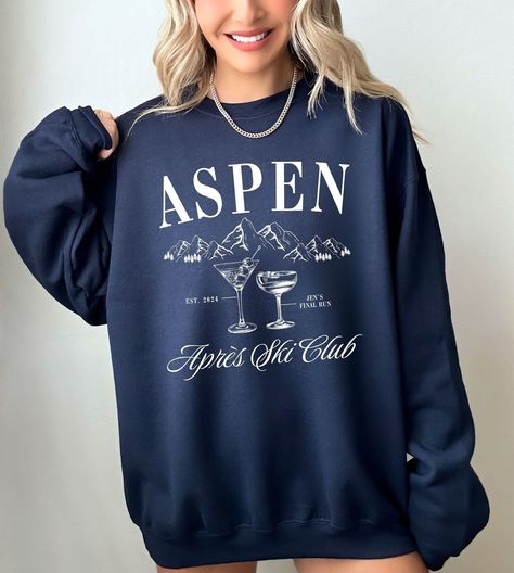 Champagne On Ice, Ski Bachelorette, Winter Bachelorette, Apres Ski Sweater, Ski Sweatshirt, Bachelorette Favor, Ski Party, Apres Ski Party, Ski Club