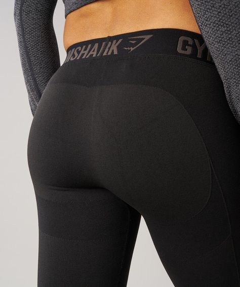 Gymshark Flex Leggings - Black Marl/Black 4 Black Gym Leggings, Leggings Outfit Winter, Sports Leggings Black, Workout Pants Women, Gymshark Flex Leggings, Black Leggings Outfit, Yoga Tights, Gym Shark, Flex Leggings