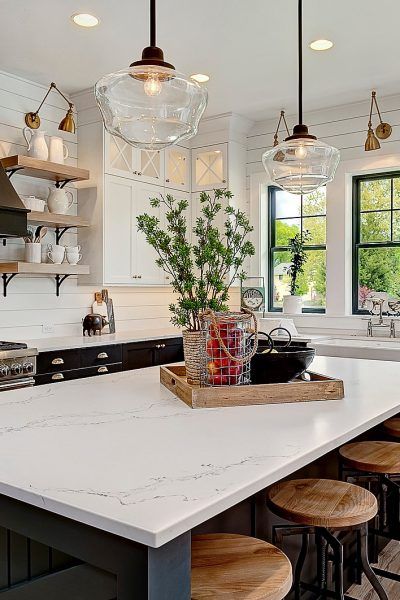 Beneath My Heart - Striving to create beauty in my heart and in my home. White Kitchen Design Ideas, White Granite Countertops, Kitchen Ideas Dark Cabinets, Kitchen Ideas Dark, Transitional Decor Kitchen, White Kitchens, Inspiring Photos, Granite Countertops Kitchen, White Kitchen Design