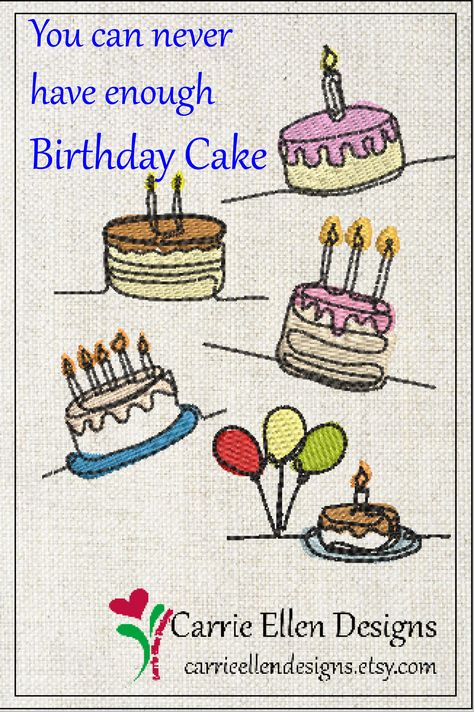 Embroidery For Birthday, Embroidery Birthday Patterns, Embroidery Designs Birthday Gift, Embroidery For Friends Birthday, Birthday Cake Embroidery, Happy Birthday Embroidery Pattern, Diy Embroidery Designs, The Design Files, Custom Embroidery