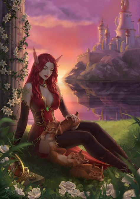 Blood Elf Female, Draenei Shaman, Wow Elf, World Of Warcraft 3, Elf Female, Blood Elf, Female Elf, Elf Art, Warcraft Art