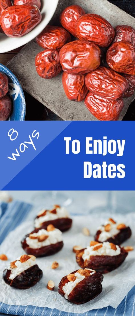 How To Eat Dates | 8 Ways to Enjoy Dates | Check out these great ideas for delicious ways to enjoy dates.  - The Produce Moms #Dates #Recipes Date Fruit Recipes, Dates Fruit, What Is Healthy Food, Healthy Foods To Make, Fresh Dates, Healthy Food Habits, Healthy Food Menu, Healthy Food Guide, Eat Fresh