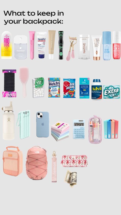 #school#backpackessentials Necessary Things For School, Back To School 2024 Trends, School Bag Essentials 6th Grade, Back To School Must Haves High School, Things You Need In Your Backpack, Back To School Needs High School, What You Need For School, Back To School Needs Middle School, Stuff To Bring To School