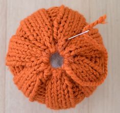 Easiest Large Pumpkin Knitting Pattern - Gina Michele Knitting Pumpkins, Halloween Knitting Patterns Free, Pumpkin Knitting Pattern, Pumpkin Knitting, Knitted Pumpkins, Halloween Knitting Patterns, Knit Pumpkins, Pumpkin Patterns Free, Holiday Knitting