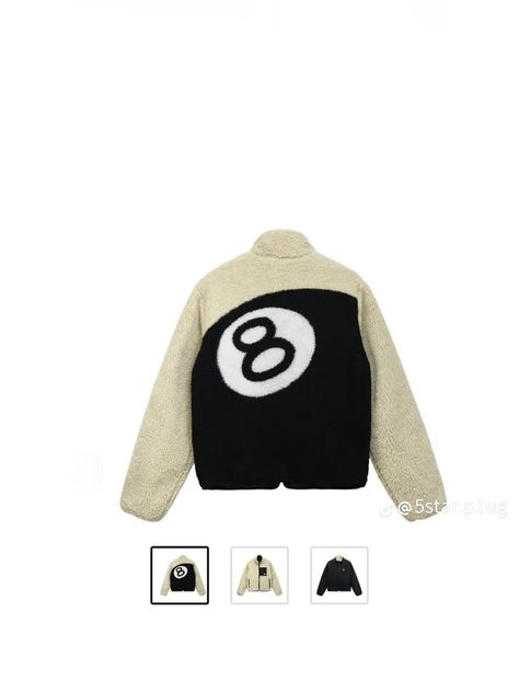 Stussy 8 Ball Sherpa, Stussy 8 Ball, Magic 8 Ball, 8 Ball, Reversible Jacket, Gorillaz, Cool Clothes, Streetwear Outfit, Fashion Killa