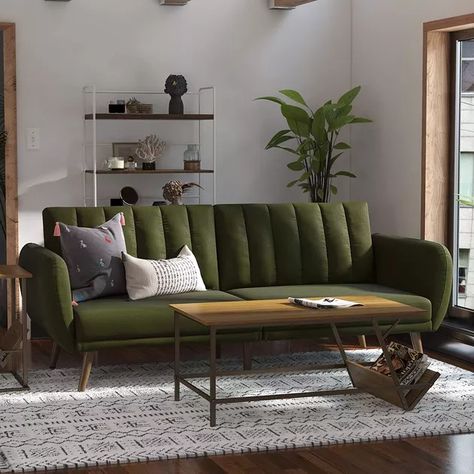 The 14 Best Places to Shop for Midcentury Modern Sofas Green Futon, Light Blue Sofa, Sofa Futon, Sofa Bed Wooden, Interior Layout, Sleeper Bed, Futon Couch, Green Couch, Futon Sofa Bed