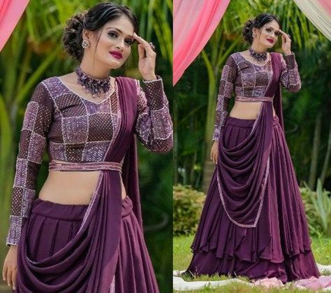 Designer Georgette lehenga choli for women Bridesmaids Lehenga bridal wedding wear lengha choli custom made party wear ghagra choli dupatta "# Fabric Details LEHENGA #Lehenga Fabric: Georgette #Lehenga Work: Beautiful Wine Colour Chaniya Choli, Work In Blouse, Wedding Choli, Bridesmaids Lehenga, Chaniya Choli Designs, Lehenga Bridal, Lehenga Choli For Women, Choli For Women, Simple Lehenga