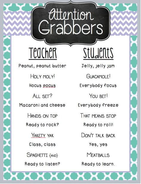 Rules And Procedures Elementary, Classroom Attention Grabbers, Talkative Class, Ron Clark Academy, Student Centered Classroom, Ron Clark, Math Coach, Attention Grabbers, Attention Getters