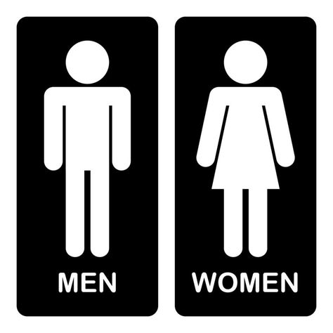 Men Women Bathroom Signs, Men Women Toilet Signs, Male Female Toilet Signs, Women Toilet Logo, Ladies Toilet Sign, Toilet Signage Design, Logo Wc, Logo Toilet, Bathroom Logo