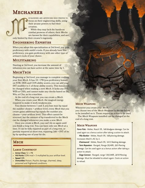 D&d Homebrew, Dnd Classes Homebrew, Dnd Mounts, Dnd Rules, Dnd Builds, Dnd Artificer, Dnd Resources, Dnd Subclasses, Homebrew Classes