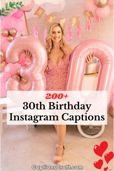 Celebrate your 30th birthday in style with these Instagram captions that will make your posts stand out! Find the perfect caption to capture the essence of this milestone celebration. Chapter 30 Birthday, Thirtieth Birthday Ideas, Birthday Hashtags, Birthday Captions For Myself, Inspiring Captions, 21st Birthday Captions, 30th Birthday Celebration, Thirtieth Birthday, 30th Birthday Funny