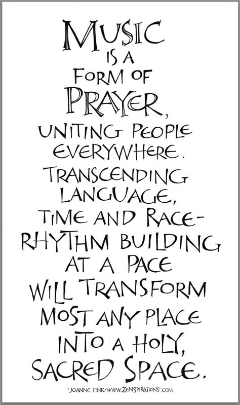 MUSIC LOVERS-- check out this week's Zenspirations® blog: Rhythm, Rhyme, Scripture & Song!  Hi Everyone, I come from a musical family; my Dad is a cellist, my brother plays jazz violin, two of my cousins are professional musicians, and my uber talented daughter is a worship leader and songwriter. For me, music and prayer are inexorably intertwined and I often incorporate musical themes into my work. This is … Continue reading Rhythm, Rhyme, Scripture & Song Worship Leader, Music Heals, Music Therapy, Music Love, Music Is, Classical Music, Music Quotes, Music Lyrics, Music Is Life