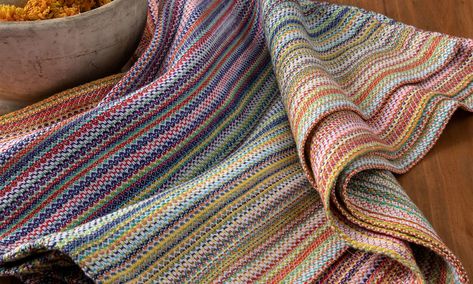 10 Favorite Towel Designs | Handwoven Twill Weave Pattern, Wool Dyeing, Colorful Towels, Weaving Instructions, Twill Pattern, Modern Arrangements, Hemp Yarn, Towel Weaving, Rigid Heddle Weaving