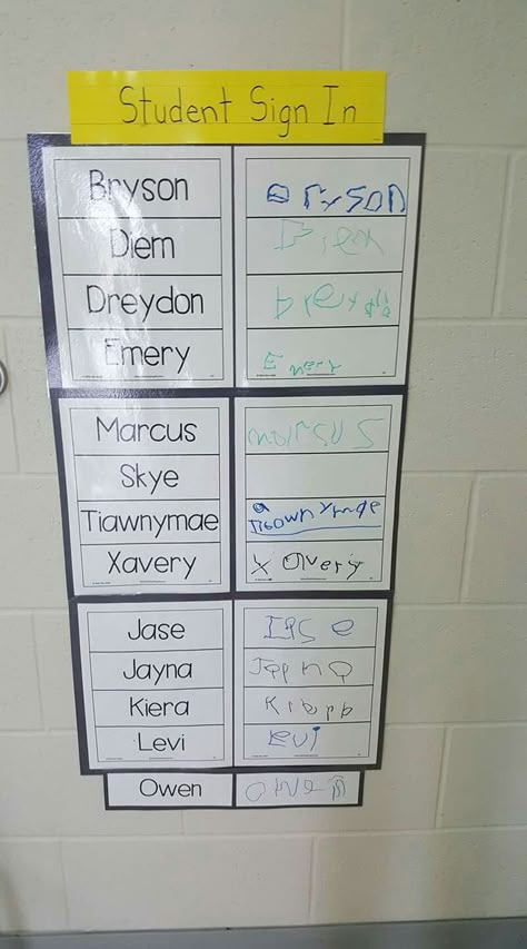 Student Sign In Kindergarten, Prek Bathroom Decor, Classroom Supply List For Parents, Preschool Daily Sign In, Prek Calendar Board, Class Sign In Ideas, Classroom Name Board Ideas, Morning Check In For Students Preschool, Prek Check In Ideas