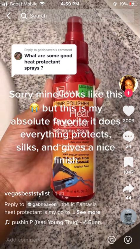 Good Heat Protectant, Best Heat Protectant Spray, Heat Protectant Spray, Heat Protectant, Young Thug, Damaged Hair, Alcohol Free, Hand Soap Bottle, Spray