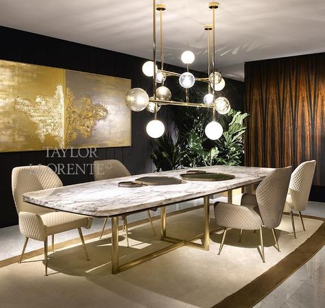 MARBLE DINING TABLE - High End Designer Tables | TAYLOR LLORENTE FURNITURE Dining Room Table Marble, False Ceiling Living Room, Luxury Dining Tables, Unique Dining Tables, Marble Dining Table, Dining Room Interiors, Dining Room Wall Decor, Dining Room Tables, Room Black