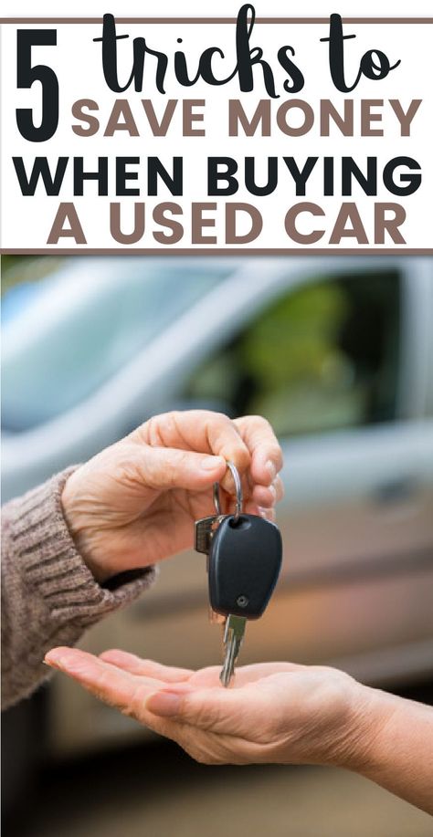 If you plan to buy a used car to save money, check out these 5 tricks to save even more money and get the best deal when you buy a used car. How To Save Up For A Car, Buying Used Car, Used Car Lots, Buy Used Cars, Car Buying Tips, Car Fuel, Car Lot, Fuel Efficient, Car Buying