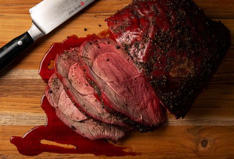 Elk Roast Recipe - How to Cook a Reverse Seared Elk Roast Elk Roast Recipe, Goose Breast Recipe, Round Roast Recipe, Elk Meat Recipes, Deer Roast, Elk Recipes, Venison Roast, Pot Roast Crock Pot Recipes, Beef Tenderloin Roast