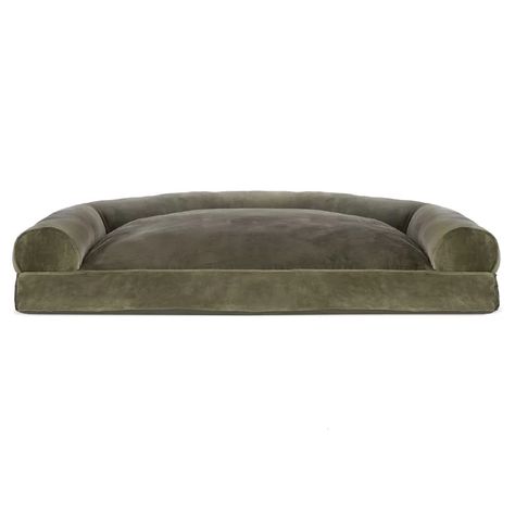 Large Dog Bed, Dog Couch, Pet Sofa Bed, Pet Couches, Bolster Dog Bed, Dark Sage, Dog Cushions, Comfy Couch, Dog Bed Large