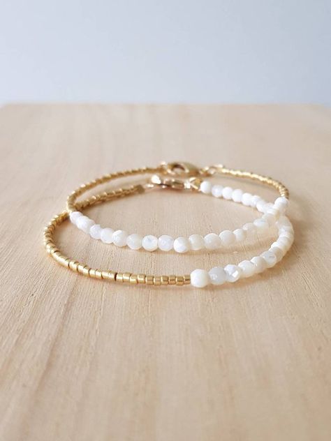 Modern Bead Bracelets, Modern Beads Jewelry, Seed Pearl Bracelet, Tiny Seed Bead Jewelry, Tiny Bead Jewelry, Minimalist Beads Bracelet, Small Pearl Bracelet, Faceted Beads Bracelet, Gemstone Bead Jewelry