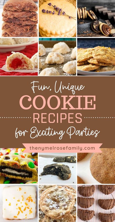 50+ Unique Cookie Recipes For a Fun Party Cookies To Win A Contest, Unique Cookies Creative, Cookie Party Recipes, Most Popular Cookie Recipes, Cookie Competition Ideas, Easy Unique Cookie Recipes, Unusual Cookie Recipes, Unique Cookies Recipes, Unusual Cookies